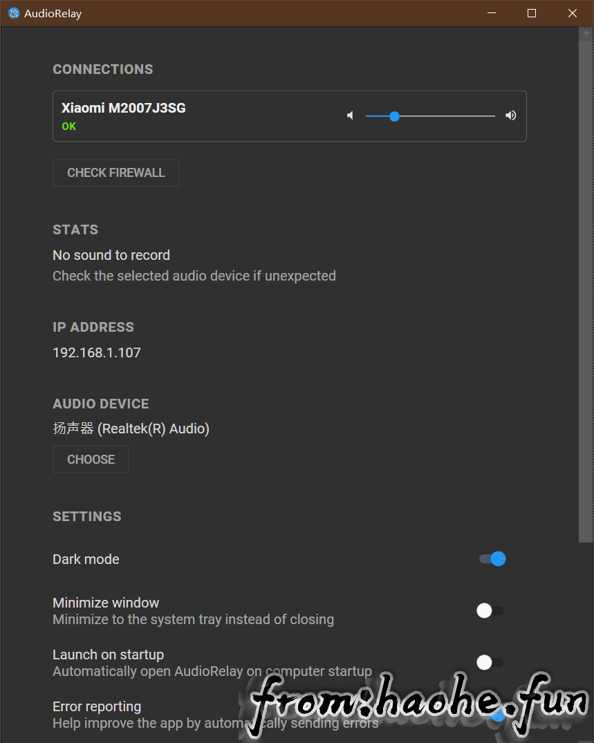 AudioRelay：通过WiFi或USB，让Android（安卓）设备播放电脑发出的声音 | 个人网站